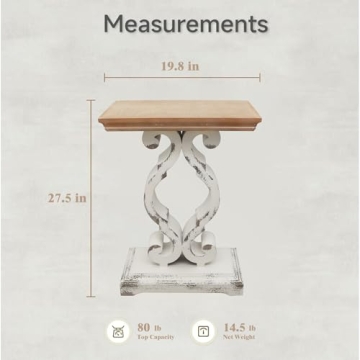 Rustic Farmhouse Accent End Table | PARISLOFT Classic Design