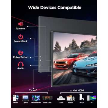 2K 120Hz Portable Gaming Monitor - UPERFECT 16"