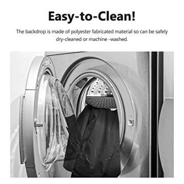 LimoStudio 10 x 12 ft. Black & White Backdrop Background Screen, Dark Black and Pure White, Premium A+ Grade 150GSM Synthetic Fabric, Stitched Rod Pocket, Stitched Edge for Curl Prevention, AGG1894