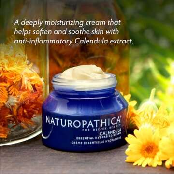Naturopathica Calendula Essential Hydrating Cream - Daily Moisturizer for All Skin Types - 1.69 fl o...