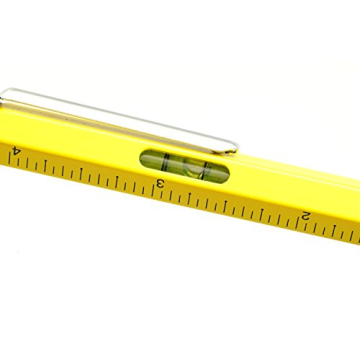 Screwdriver Pen Pocket Multi-Tool By EdgeWorks – Multi-Functional & Sturdy Aluminum DIY Tool, With Screwdriver, Stylus, Bubble Level, Ruler & Phillips Flathead Bit, Unique Gift Idea - Yellow