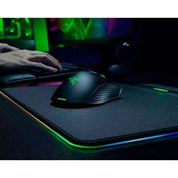 Razer Mamba HyperFlux Wireless Gaming Mouse & Mouse Pad: 16,000 DPI Optical Sensor - Chroma RGB Lighting - 9 Programmable Buttons - Mechanical Switches - Wireless Power Transfer
