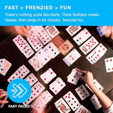 Brybelly Nertz Card Game 12 Decks of Standard 3.5 x 2.5 Wide Poker Cards - Playing Cards 12 Pack for Dutch Blitz Card Game with 12 Unique Colors