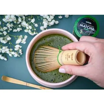 Premium Aprika Matcha Bamboo Whisk Set for Beginners and Aficionados