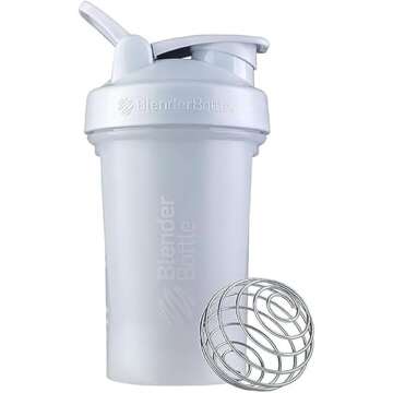 BlenderBottle Classic V2 Shaker Bottle, 20-Ounce Perfect for Protein Shakes, White