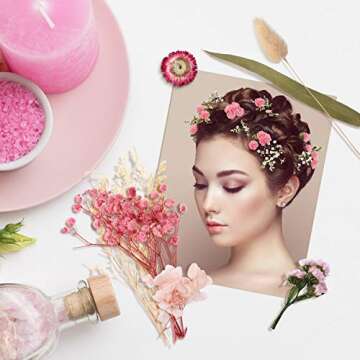 3 Packs Natural Dried Flowers Leaves Set, Dried Flowers for Resin Mold, Mixed Colorful Real Dry Flower for DIY Candle Jewelry Pendant Crafts Floral Decoration