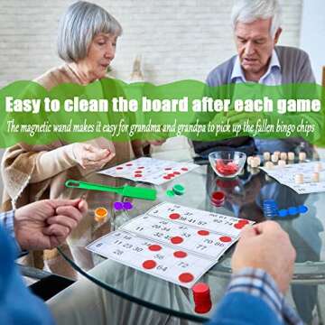 Dacefloy Magnetic Wands and Bingo Chips Set Magnet Wand 100 Multicolour Metal Ringed Discs Science S...