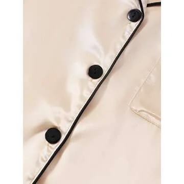 LYANER Women's Satin Pajamas Set for Stylish Comfort