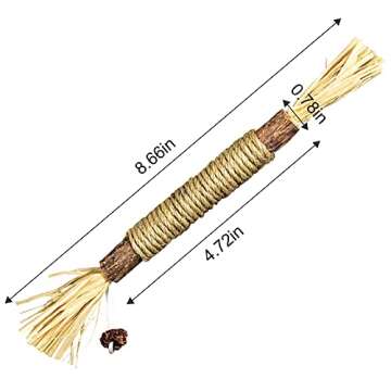 ELOPAW 3 Pack Silvervine Sticks Cat Toys for Indoor Cats Interactive Silvervine for Cats Catnip Toys...