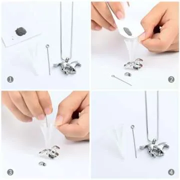 Minicremation Running Horse Shape Urn Pendant Cremation Ashes Jewelry Urn Necklace for Ashes Stainless Steel Funeral Keepsake Necklace(Silver)