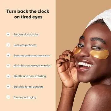 LE GUSHE Under Eye Patches - Gold Under Eye Masks for Dark Circles and Puffiness - With Collagen & Amino Acids - Gifts for Women - Bridesmaid Gifts (20 pairs)