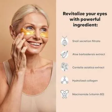 LE GUSHE Under Eye Patches - Gold Under Eye Masks for Dark Circles and Puffiness - With Collagen & Amino Acids - Gifts for Women - Bridesmaid Gifts (20 pairs)