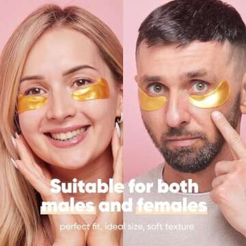 LE GUSHE Under Eye Patches - Gold Under Eye Masks for Dark Circles and Puffiness - With Collagen & Amino Acids - Gifts for Women - Bridesmaid Gifts (20 pairs)