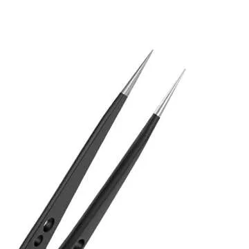 uxcell Anti-Static Tweezer Set – Precision Tools for Crafts