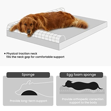 Lazy Lush Orthopedic Bolster Dog Bed with Washable Cover