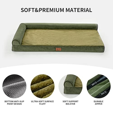 Lazy Lush Orthopedic Bolster Dog Bed with Washable Cover