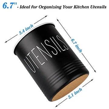 Stylish Kitchen Utensil Holder with Cork Bottom