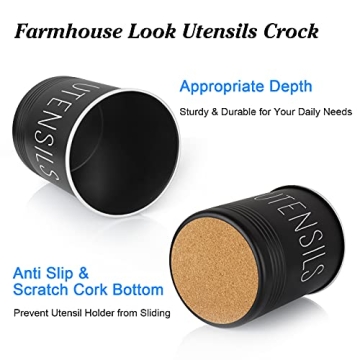 Stylish Kitchen Utensil Holder with Cork Bottom