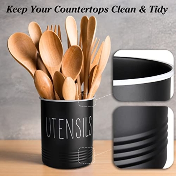 Stylish Kitchen Utensil Holder with Cork Bottom