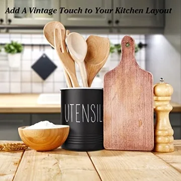 Stylish Kitchen Utensil Holder with Cork Bottom