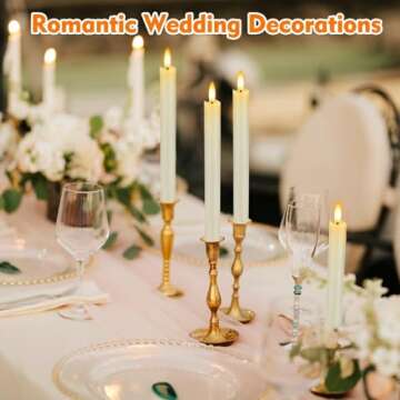 HINZER Flameless Taper Candles Set - Safety & Elegance