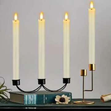 HINZER Flameless Taper Candles Set - Safety & Elegance