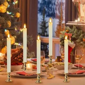 HINZER Flameless Taper Candles Set - Safety & Elegance