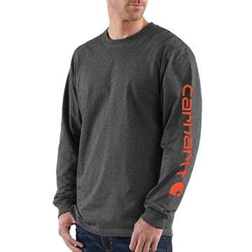 Carhartt Men's Loose Fit Heavyweight Long-Sleeve T-Shirt - Carbon Heather