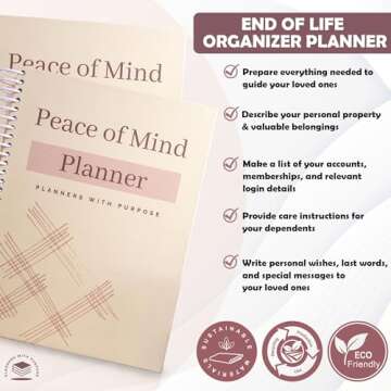 Planners with Purpose End of Life Planner - Guided Final Arrangements When I'm Gone Workbook Organiz...
