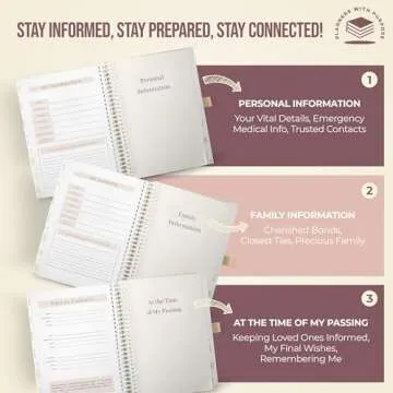 Planners with Purpose End of Life Planner - Guided Final Arrangements When I'm Gone Workbook Organizer Notebook for Beneficiary Info, Will Preparation, Last Wishes, Funeral Planning - Peace of Mind B5