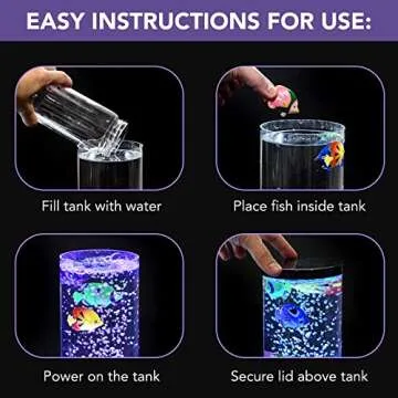 Playlearn Mini Bubble Aquarium - Stress Relief Sensory Lamp