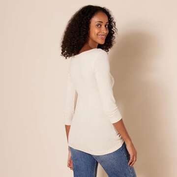 Slim-Fit Boat Neck T-Shirt for Women - Stylish Comfort