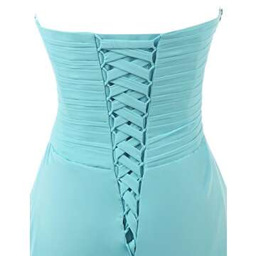 JAEDEN Prom Dress Bridesmaid Dresses - Long Formal Evening Gown Chiffon A line Yellow US8