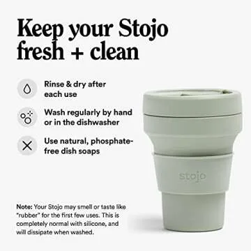 STOJO Collapsible Travel Cup for Hot and Cold Drinks