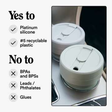 STOJO Collapsible Travel Cup - Reusable To-Go Pocket Size Silicone Bottle for Hot and Cold Drinks - Perfect for Camping - Microwave & Dishwasher Safe (Sage, 12 Ounce (Pack of 1) - No Straw)