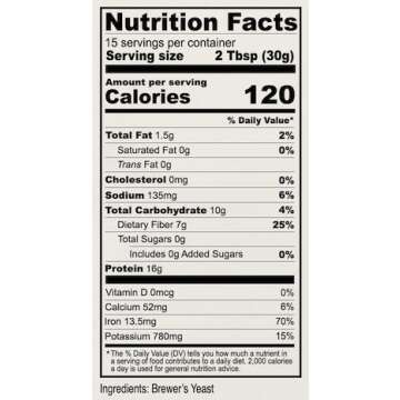 Anthony's Brewer's Yeast, 1lb, Made in USA, Gluten Free