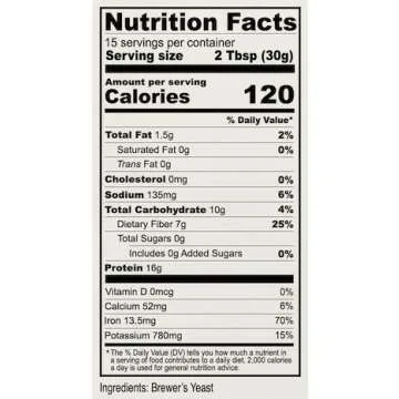 Anthony's Brewer's Yeast, 1lb, Made in USA, Gluten Free