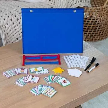 Large Visual Schedule for Kids with Autism - Morning Bedtime Routine Daily Calendar for Kids with 72 Activity, 10 Blank Cards & 15 Stars- Wall Communication Chore Chart Responsibility Planner