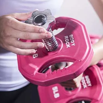 Dumbbells Set with 30lb Weight Plates: BodyRock Free Weights Home Gym Equipment - Dumbbell Sets with Two Solid Steel Threaded Dumbbell Handles and Collars, Four 5 lb Weights and Four 2.5 lb Weights