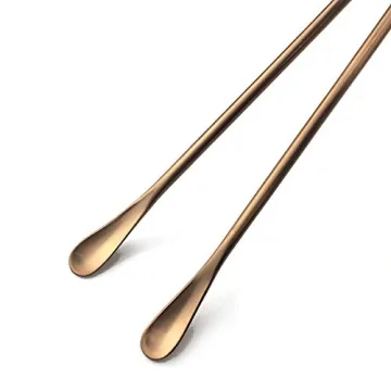 JASHII Rose Gold Matte Long Handle Spoon Set for Drinks