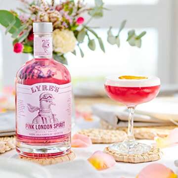 Lyre's Pink London Premium Non Alcoholic Spirits, Mocktails & Nonalcoholic Drinks, Pink Gin Style, 23.7 Fl Oz