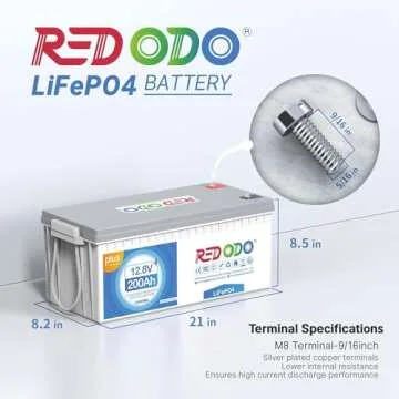 Redodo 12V 200Ah Plus Lithium LiFePO4 Battery - Powerful and Reliable Energy Source for Your RV and ...