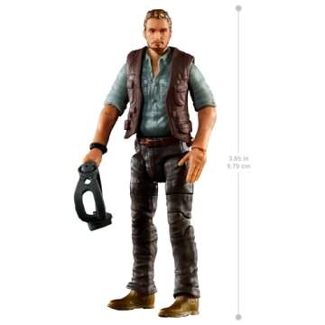 Mattel Jurassic World Hammond Collection Character Action Figure, Owen Grady Articulated Collectible Toy in 3.75-inch Scale