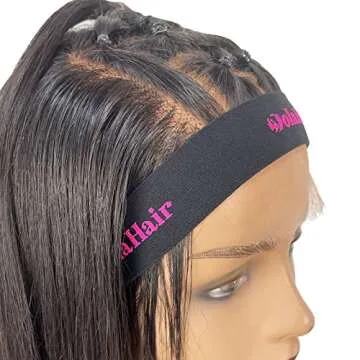 Dolahair Medium Brown Wig Tint Lace Spray and Mousse for Melting Lace Wigs, with 2 Elastic Bands
