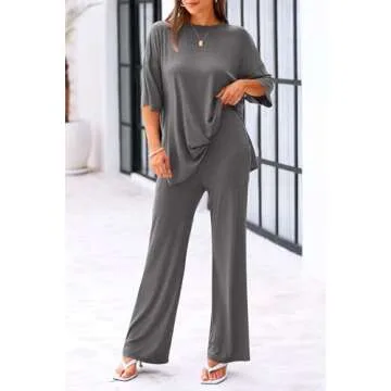 Shop KIRUNDO Women’s 2-Piece Lounge Set for Comfort