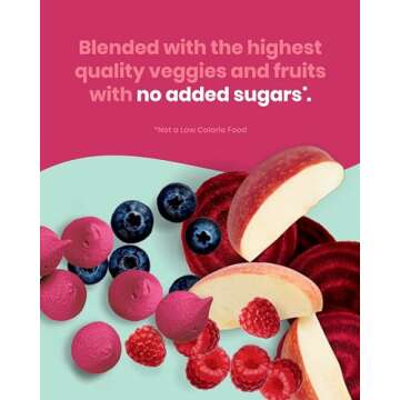 Amara Smoothie Melts - Beets n' Berries - Baby Snacks Made With Fruits and Vegetables - Healthy Toddler Snacks For Your Kids Lunch Box - Organic Yogurt Melts - 6 Resealable Bags