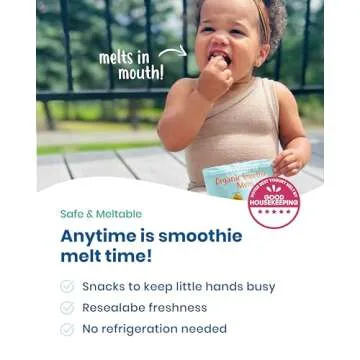 Amara Smoothie Melts - Beets n' Berries - Baby Snacks Made With Fruits and Vegetables - Healthy Toddler Snacks For Your Kids Lunch Box - Organic Yogurt Melts - 6 Resealable Bags