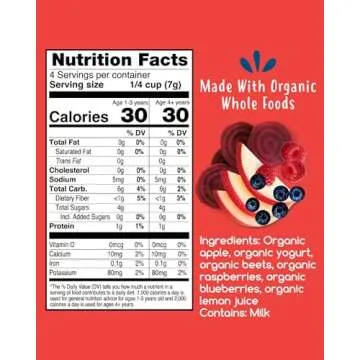 Amara Smoothie Melts - Beets n' Berries - Baby Snacks Made With Fruits and Vegetables - Healthy Toddler Snacks For Your Kids Lunch Box - Organic Yogurt Melts - 6 Resealable Bags