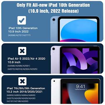 TiMOVO Case for iPad 10th Generation Clear, iPad 10 Case 2022 (10.9 inch), Slim & Light Weight TPU P...