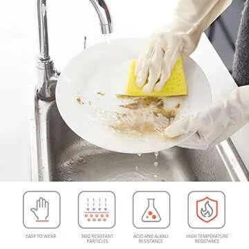 BOOMJOY Heavy Duty Nitrile Cleaning Gloves for All Occasions